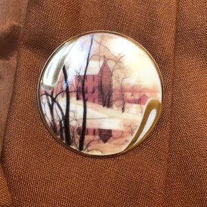 Beautiful porcelain pin/necklace attachment